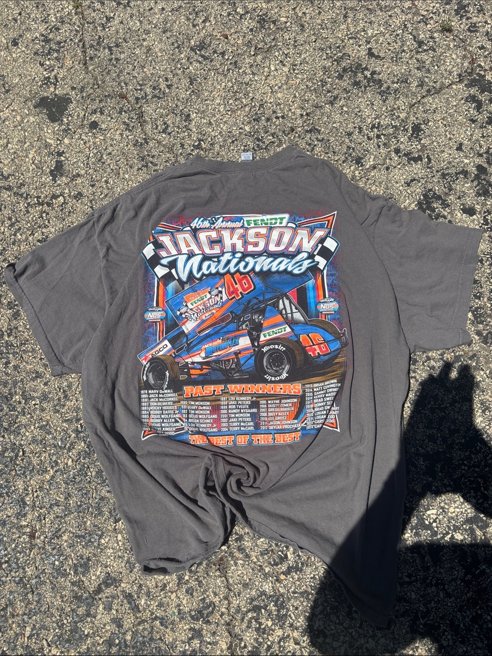Jackson Nationals 2024 Gildan Mens Large Cotton Sprint Car Racing Graphic Tee